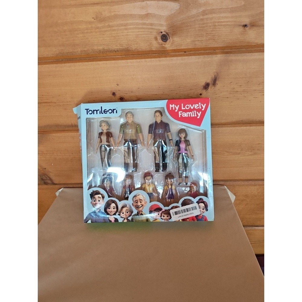 Tomleon "My Lovely Family" Bendable Dollhouse Family Set 9‎ Toy Figures Doll NEW